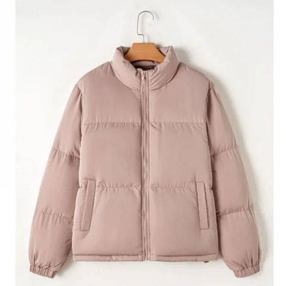Pink Full Zipper Quilted Puffer Jacket - Picture 7 of 13